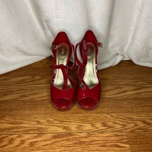 Red Platform Heels